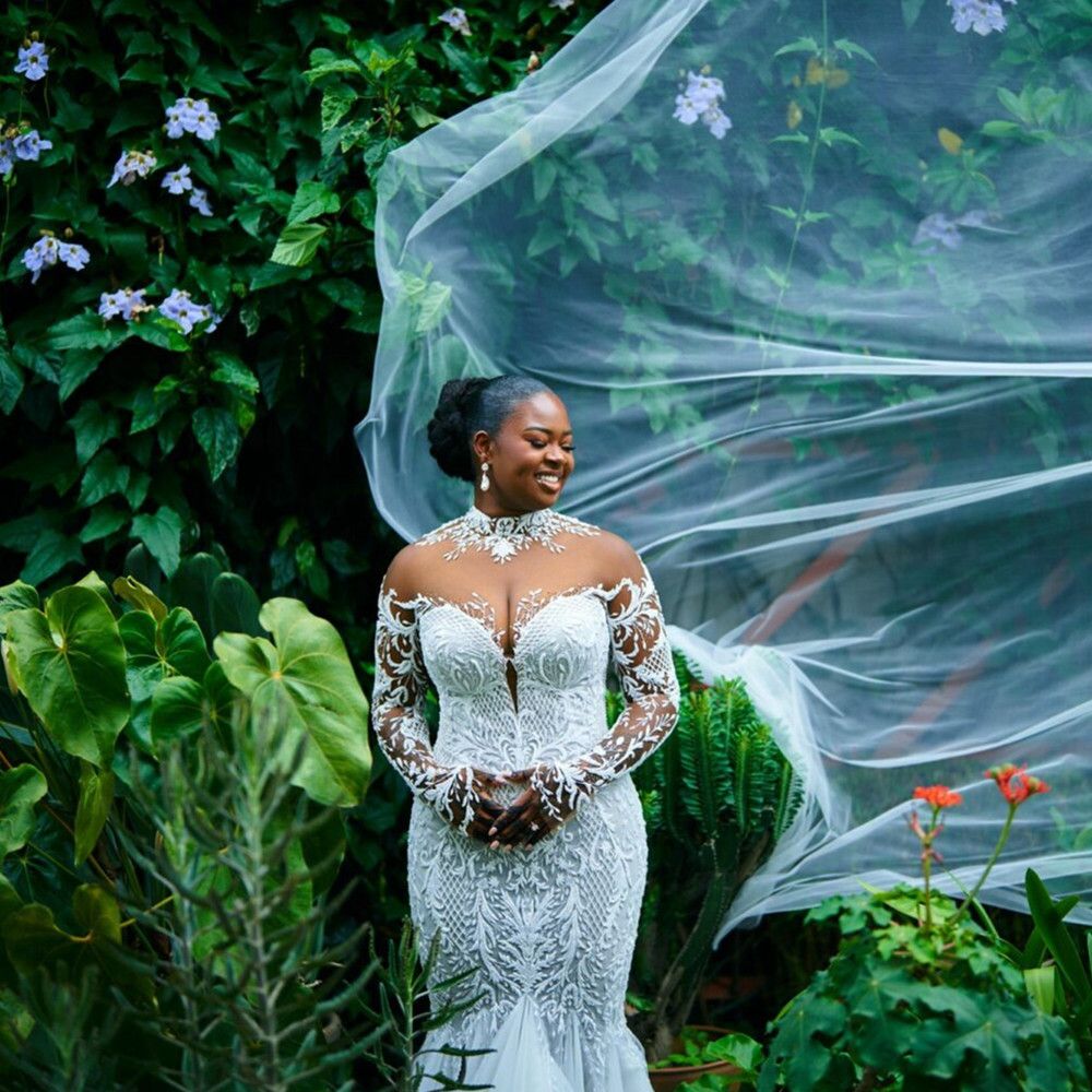 Vintage High Neck Lace Modest Wedding Dress With Long Illusion Boho Ral Bridal Gowns Full Sleeves Bohemian Vestido De Novia Custom Made 6660312