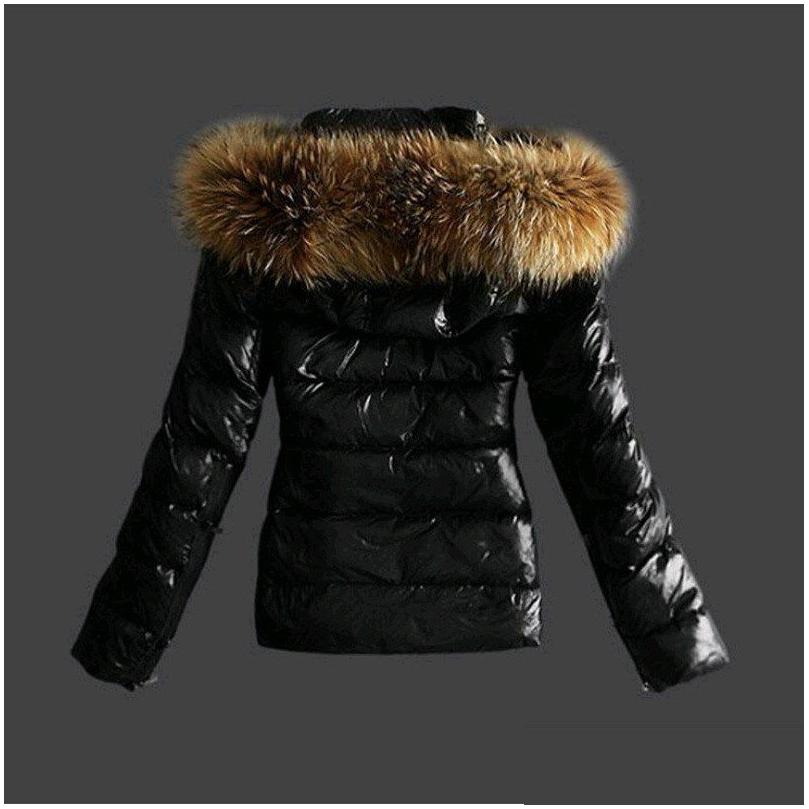 Womens Trench Coats Winter Jacket Pu Leather Women Hooded Long Sleeve Solid Slim Thick Warm Black Coat Outerwear Drop Delivery Apparel Dh5Zi