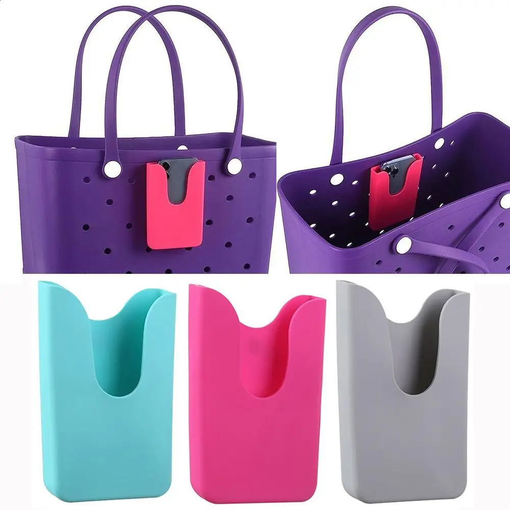 Portable Rubber Phone Holder Charm Accessory Compatible with Bogg Bags Insert Accessory DIY Phone Sunglasses Case for Bogg Bags 240724