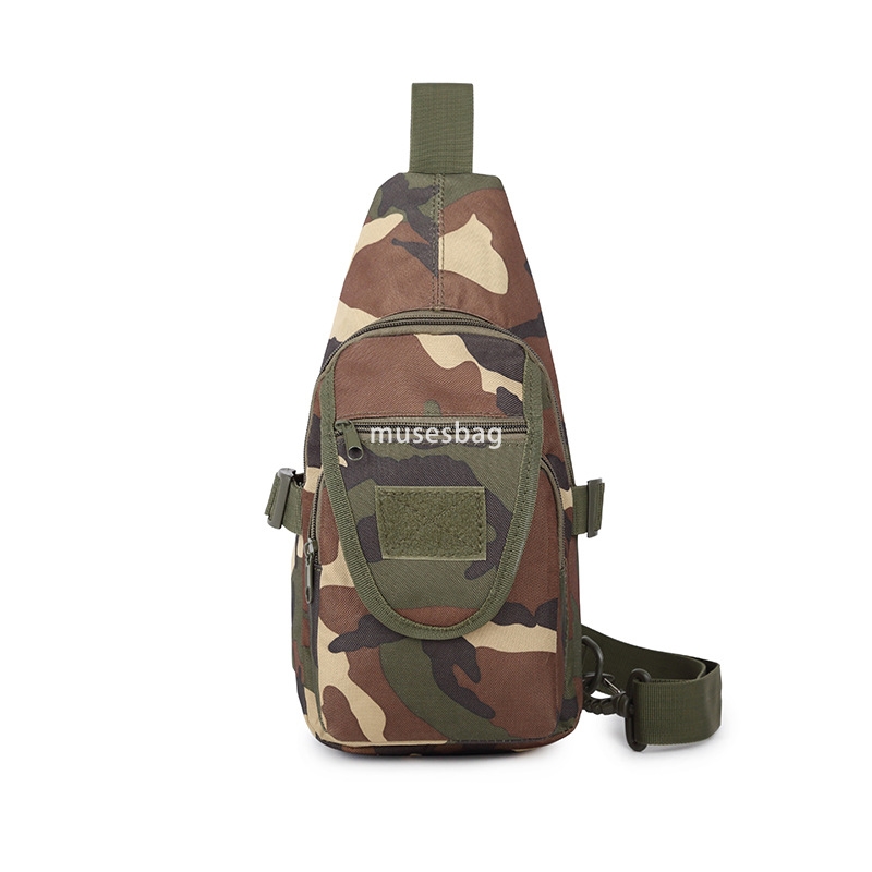 Camo Chest Bag Men's single shoulder crossbody bag Men's Nylon Oxford cloth outdoor bag Student small straddle backpack women