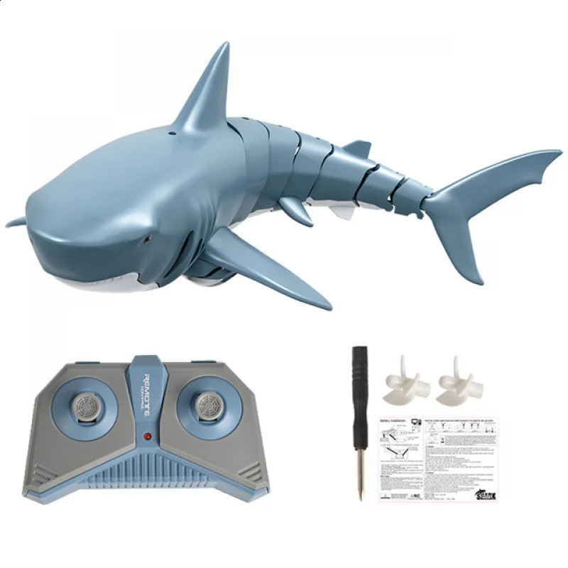 2.4G analog remote control animal and light submarine robot spray water Rc shark toy electric fish outdoor childrens toy boy 240716