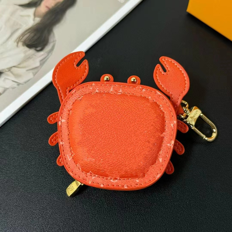 CRAB bag decoration headset coin se Letter Keychain Backpack Handheld Crossbody Bag Car Key Product Fashion Decoration animal Accessories 6 colors Fre