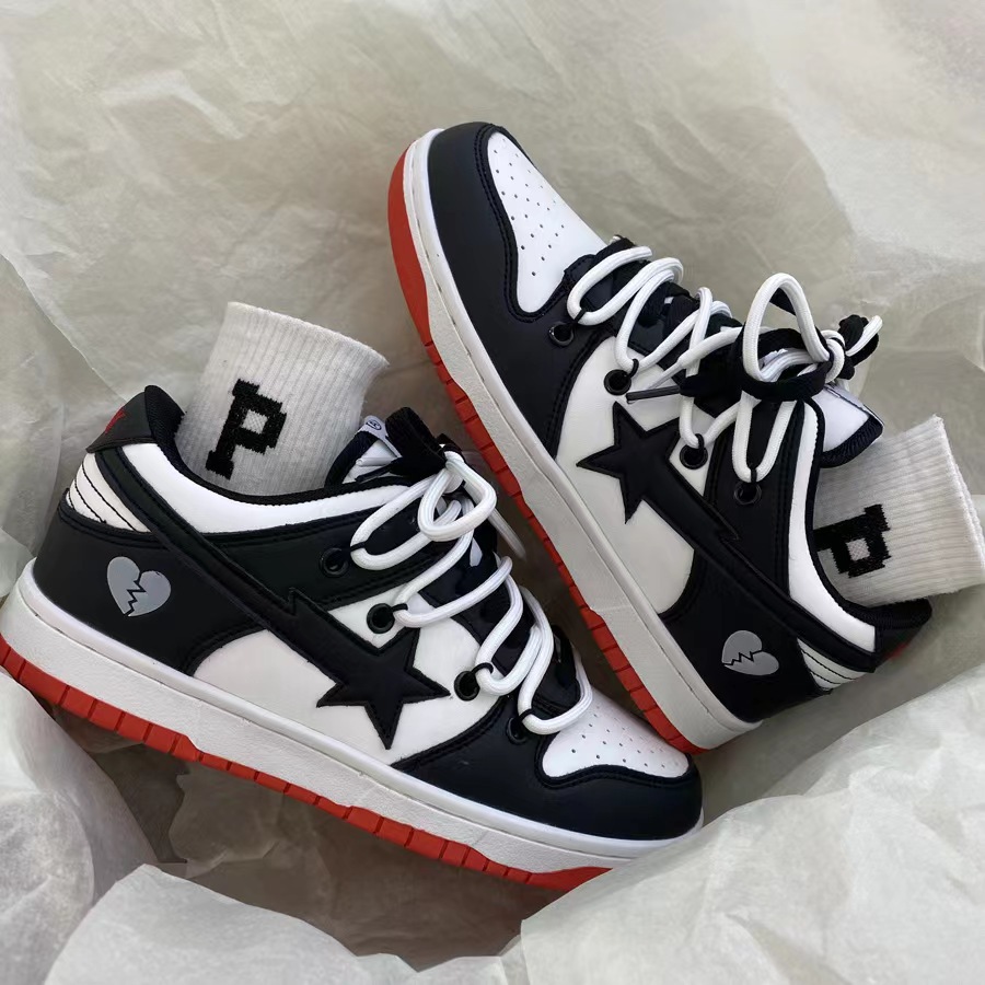 Men's and women's meteor heart double straps breathable single shoes