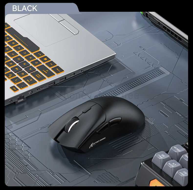 Attack Shark R1 Gaming Mouse with adjustable DPI wireless or wired connection modes lightweight mice ergonomic designM240725