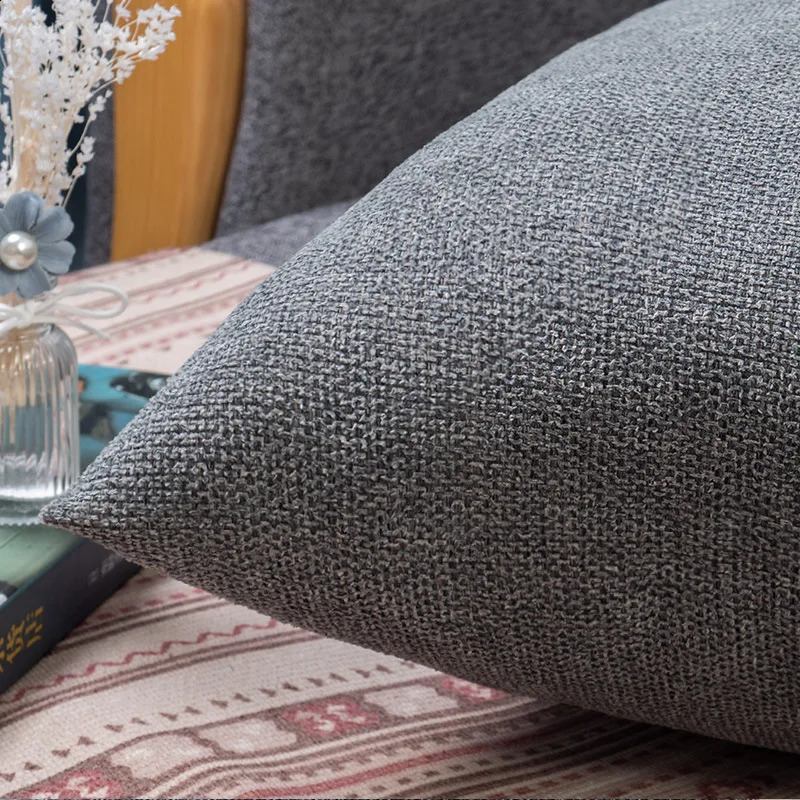 Large Square Pillowcase Coffee Sofa Back Huge Cushion Cover Washable Living Room Bedroom Pillow Cases Solid Color 607080CM 240725