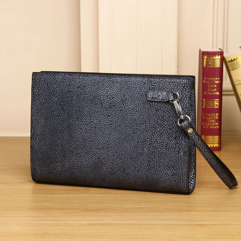 Winter Mens Clutch Bag High-quality Genuine Leather Envelope Clutch Bag Large Capacity Mens Bag 240724