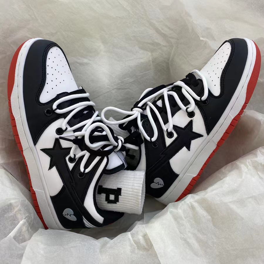 Men's and women's meteor heart double straps breathable single shoes