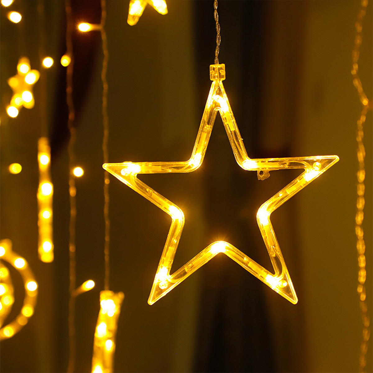 LED Solar Star Light String Outdoor Waterproof Holiday Yard Decoration Colorful Light String
