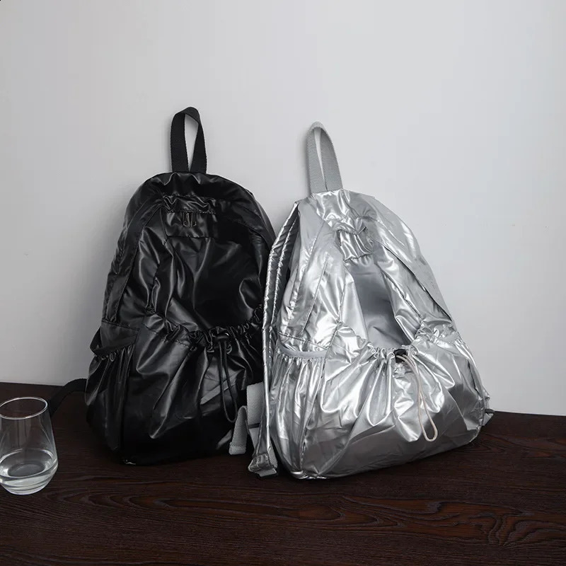 Korean style backpack for womens casual large capacity folding backpack womens Ins lightweight trend 240912