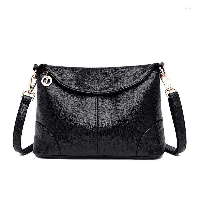 Shoulder Bags Women's 2024 Fashion Crossbody One Messenger Bag Cross Border Middle Aged Mom Soft Leather Small Square Purse