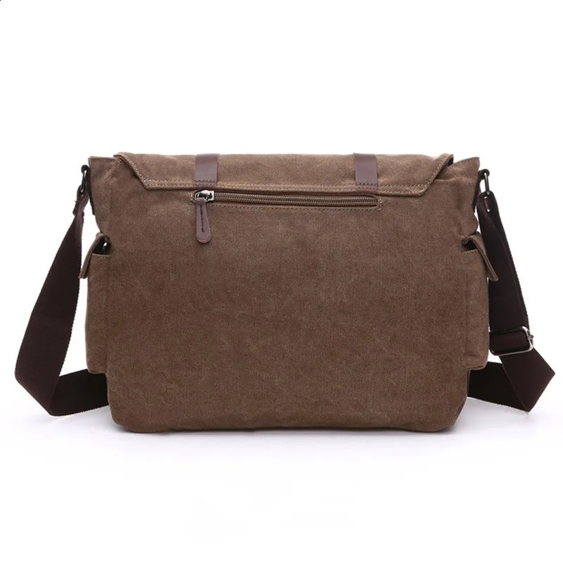 Men Business Messenger Bags For Shoulder Bag vintage Canvas Crossbody Pack Retro Casual Office Travel 240723