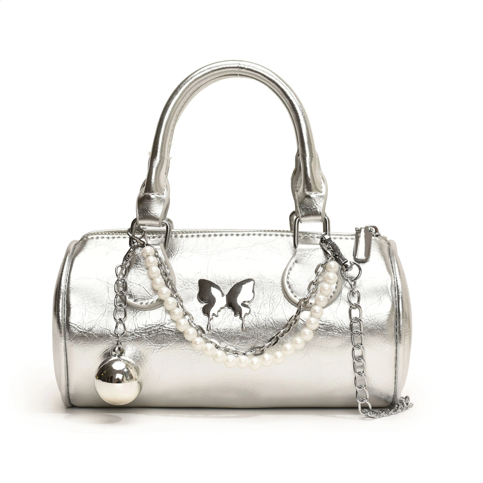 Sliver Handbags Small Women Fashion Packages Beading And Bow Female Bags Lady Gold Shiny Purses Cute Sweet Casual Tote 240724 0458 4