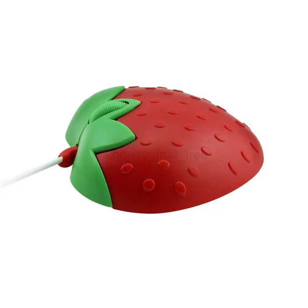Cute Wired Mouse Plug-play Mouse Ergonomic Cozy Grip Strawberry Mouse Mute Optical Usb Wired Computer Accessories for LaptopM240725