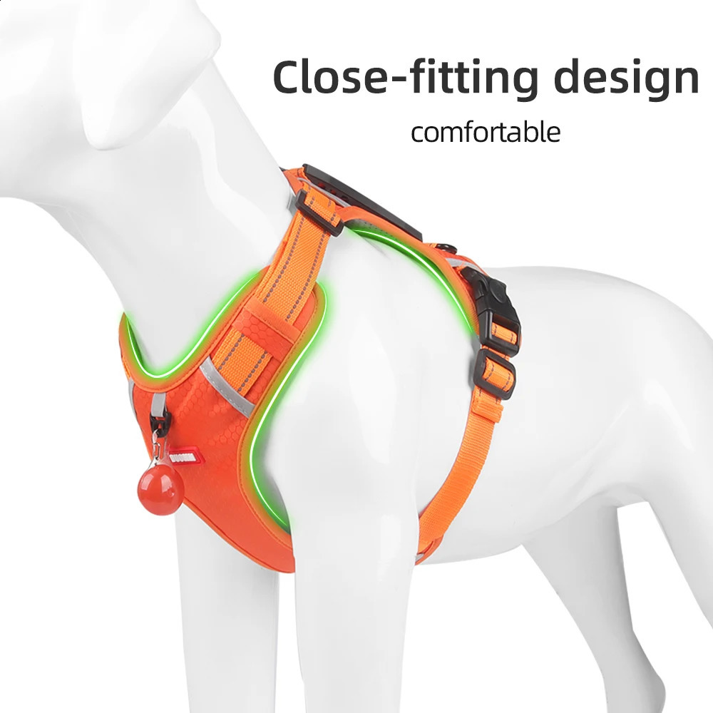 Dog Harness Pet Adjustable Reflective Saddle For Small Medium Dogs Cats No Pull Puppy Breathable Mesh Harnesses Supplies 240724