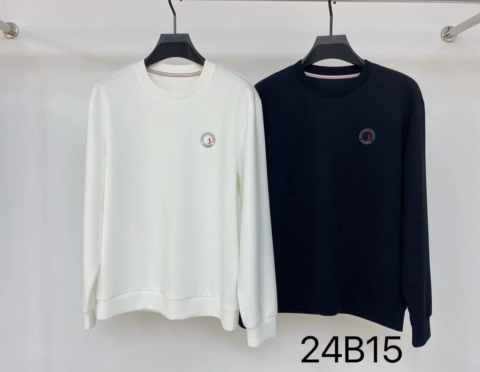 Manufacturer direct sales men's sports fashion casual printed round neck hoodie 24B15