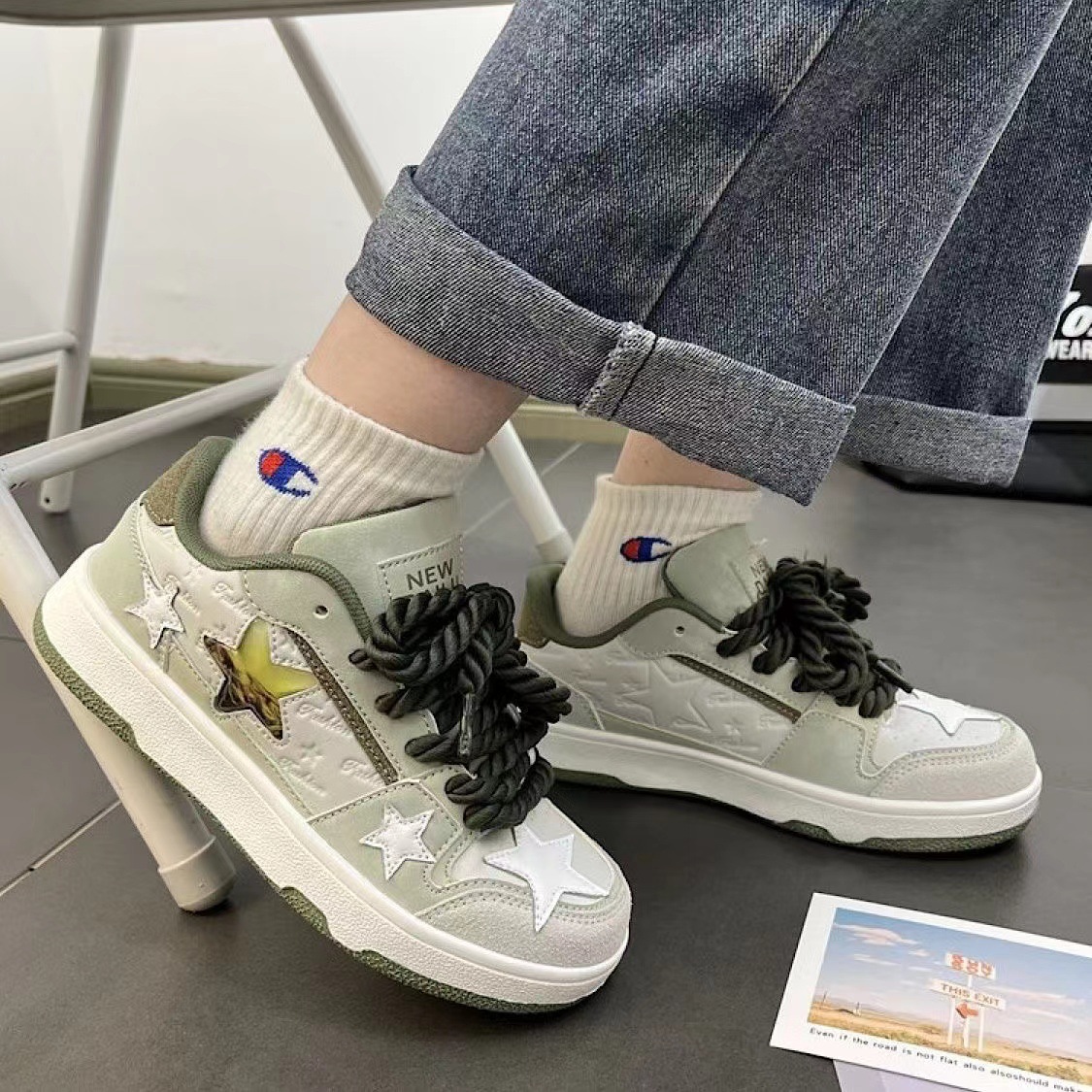 Men S Ddmysports And Women Lightweight Casual Green Star Shoes Outdoor Shoes tar hoes hoes