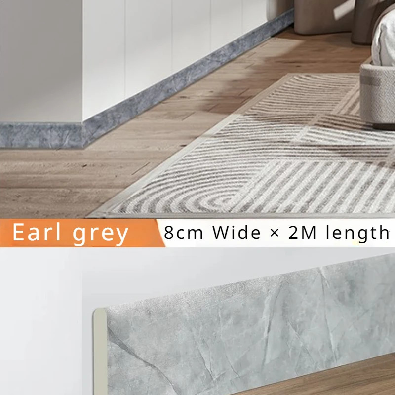 2M Waterproof enclosure Self adhesive Skirting Line 3D Wall Sticker Thickened Anti-collision Decoration Kids Corner Line 240725
