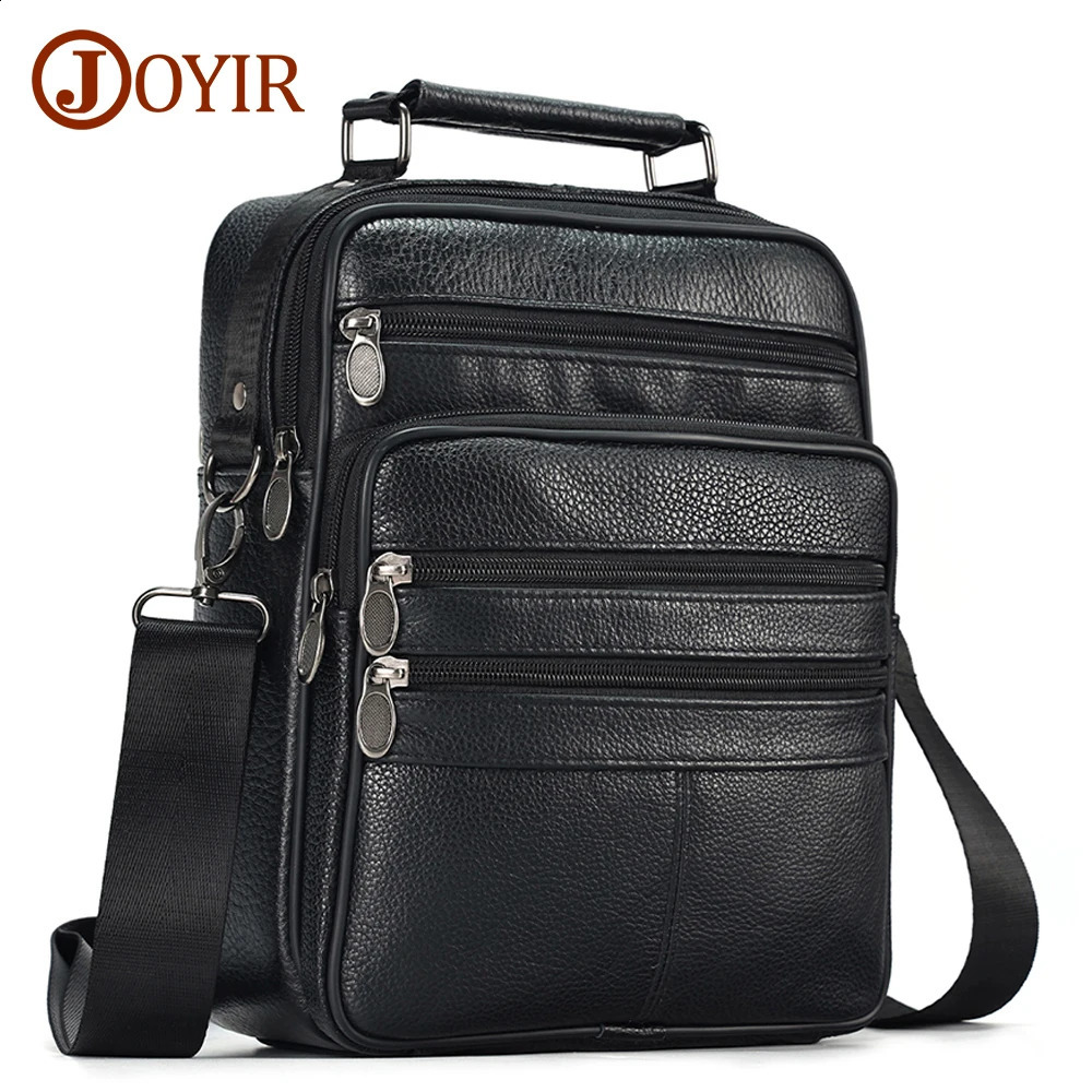 JOYIR Genuine Cowhide Leather Men Travel Sling Bag Casual Shoulder Crossbody Bags for Male Messenger Satchel 240723