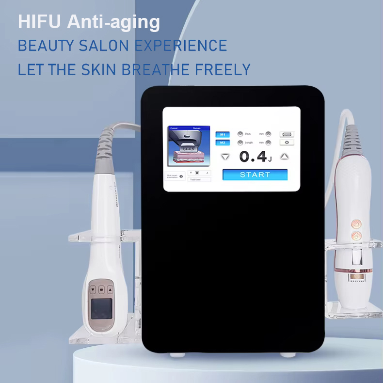 Ultrasound Skin Rejuvenation 2 Handles Beauty Equipment HIFU Face Lifting 2.0mm 3.0mm 4.5mm Cartridges Anti-wrinkle Machine for Sagging Skin Therapy