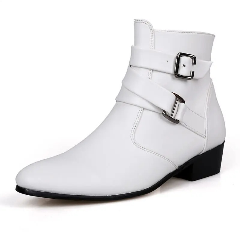 Men Boots Winter Leather Short Boot British Style Shoes Flat Heel Work Boot Motorcycle Short Boots Casual Ankle Shoes sdc3 240718