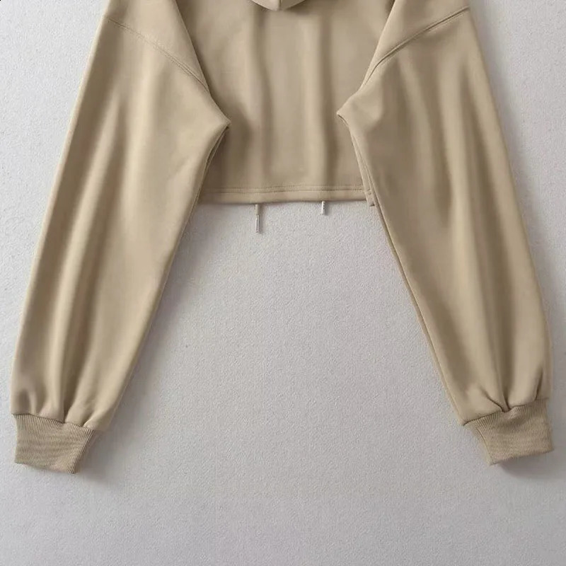 Xpqbb Hoodies for Women Personality Irregular Crop Ultra Short Hooded Sweatshirt Female Streetwear Long Sleeve Y2K Clothes Woman 240806