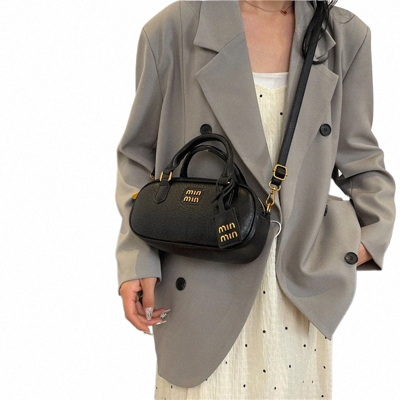 Women's Solid Color Small Square PU Leather Bowg Crossbody Bag 4 730df