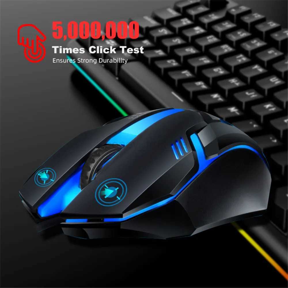 Business office Desktop laptop office light up eat chicken game mouse 5500dpi colorful esports mechanical mouse for PC laptopM240725