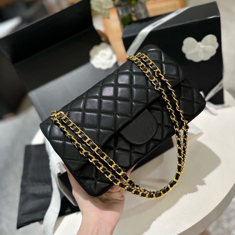 Designer Bag Classic Flap Fashion Handbag Luxury Shoulder Bag Solid color Gold chain Silver women's crossbody bag High quality Tote bag Woman handbags