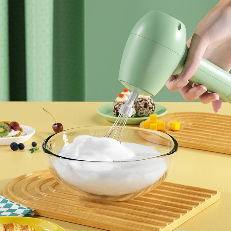 Wireless Portable Electric Food Mixer Automatic Whisk Dough Egg Beater Baking Cake Cream Whipper Kitchen Tool 240725