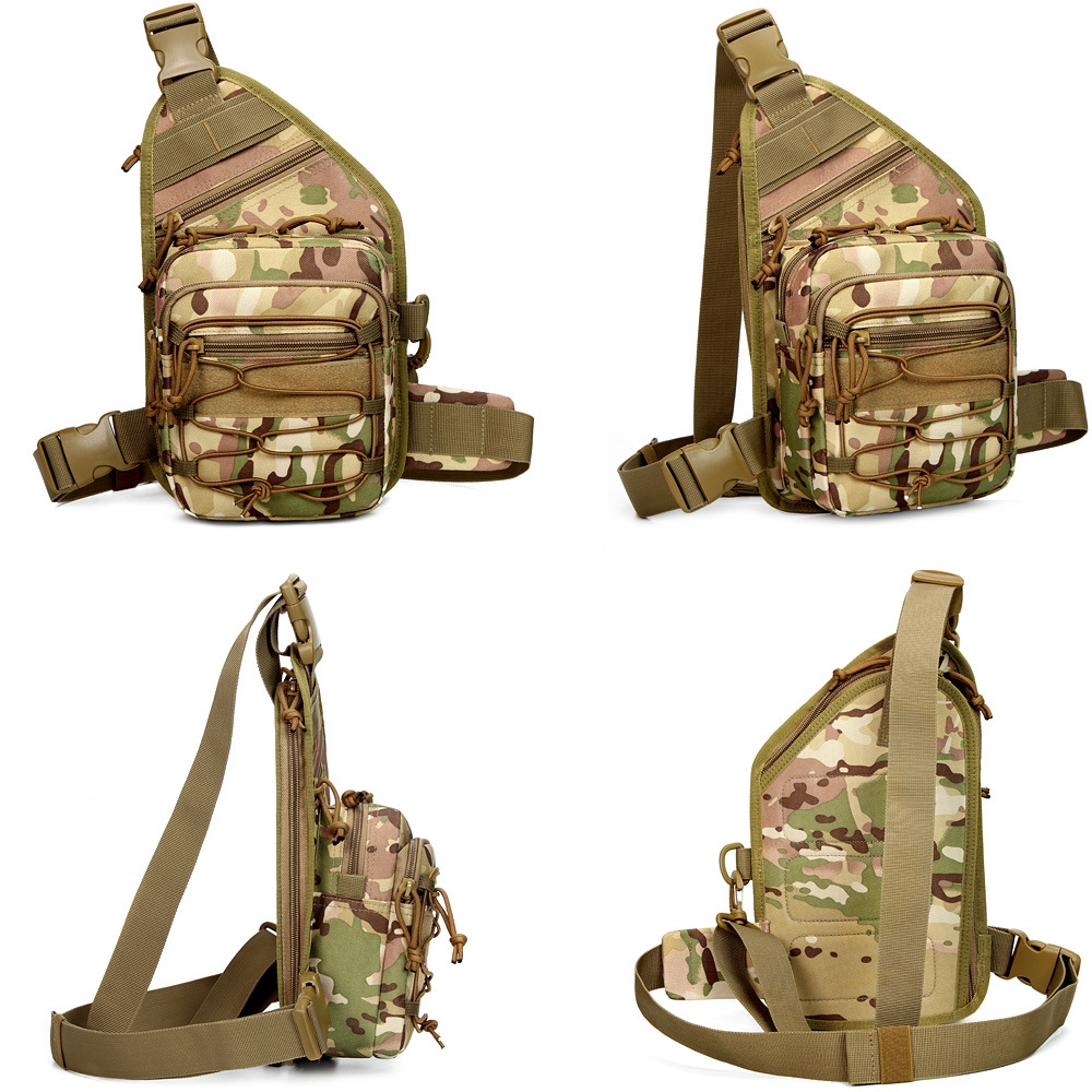 New sports outdoor tactical army camouflage chest bag crossbody bag riding travel hanging bag manufacturers directly supply