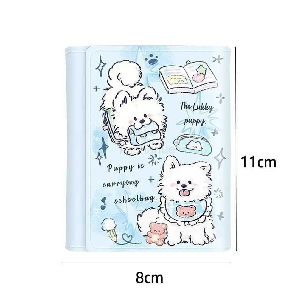 PU Leather Money Coin Purse Simple 3 Folds INS Style Credit Card Holoder Cute Kitten Dog Card Wallets for Girls Students GiftXJ240725