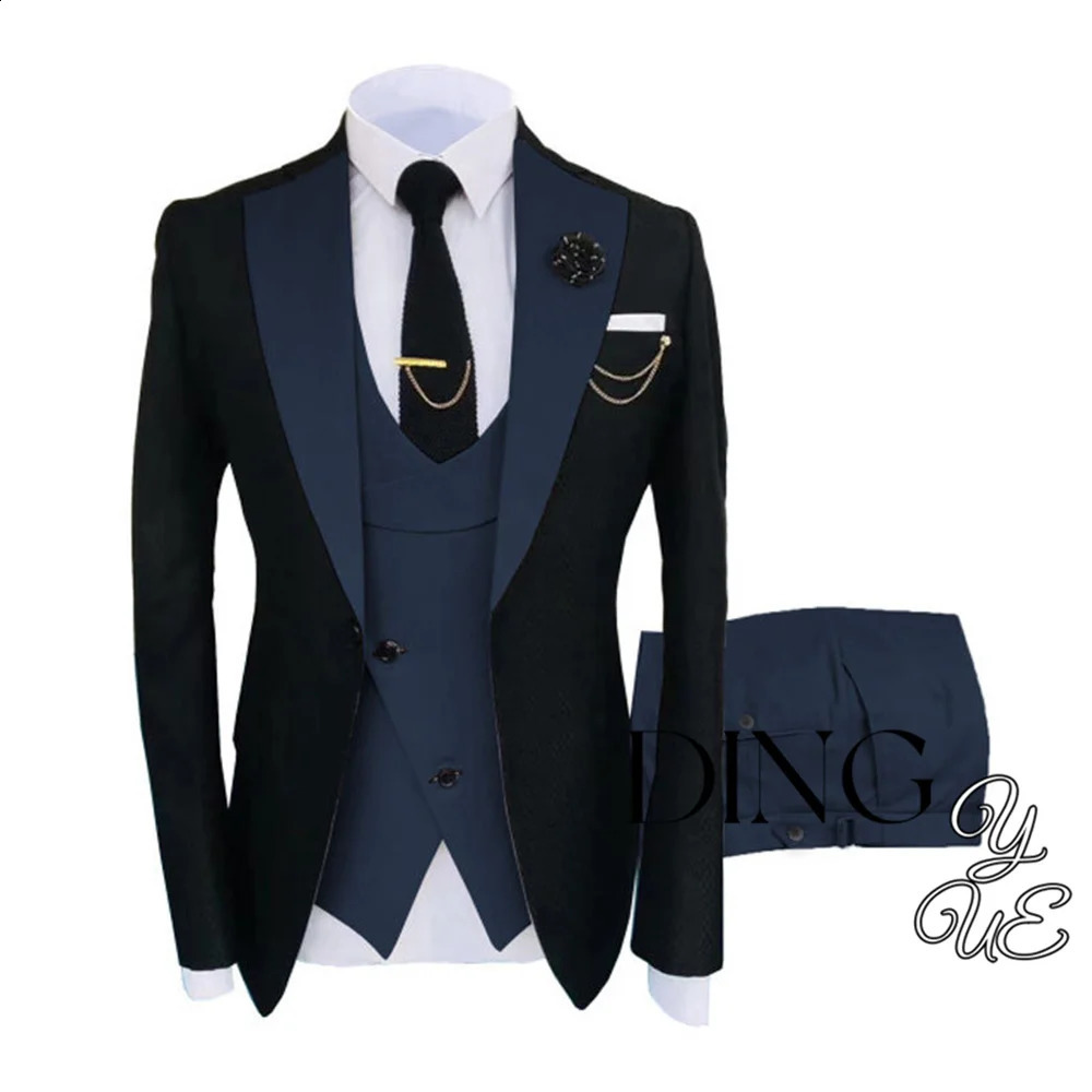Classic Burgundy Slim Fit Custom Made Mens Suits Wedding For Groom Tuxedos 3 Pieces Groomsmen Man 240807