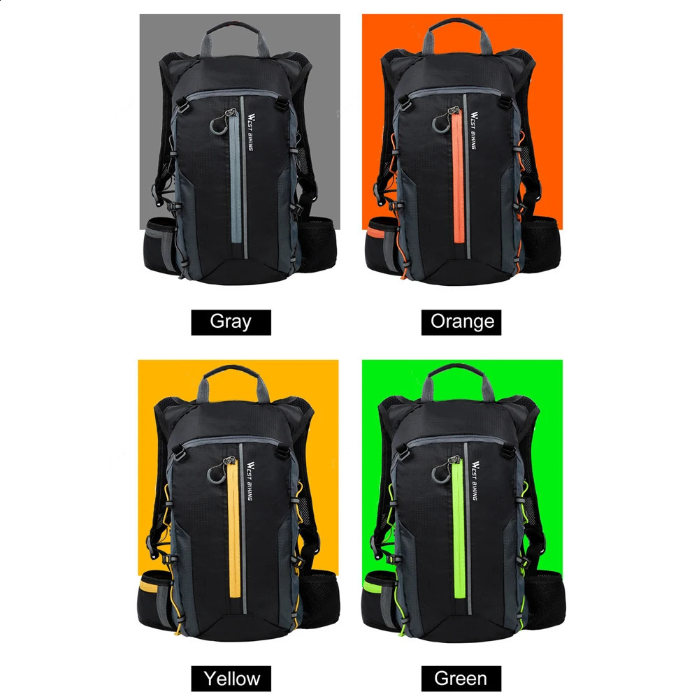 WEST BIKING Waterproof Bicycle Bag Cycle Backpack Breathable 10L Ultralight Bike Water Bag Climbing Cycle Hydration Backpack 240905