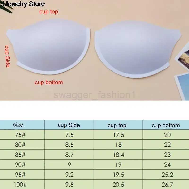 1PAIR Bianco Bianco Cuci In Tazze Del Reggiseno Cuscine-image