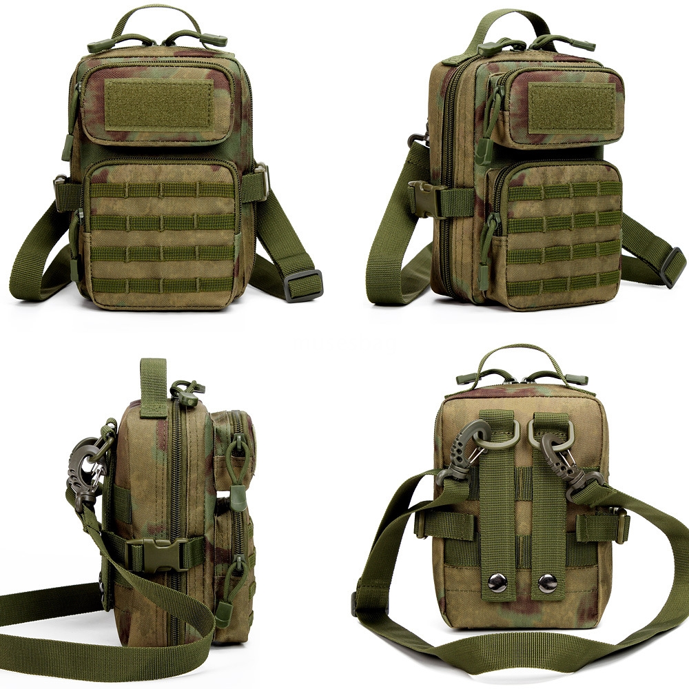 Sports outdoor tactical army camouflage small bag crossbody bag riding travel hanging bag manufacturers direct supply