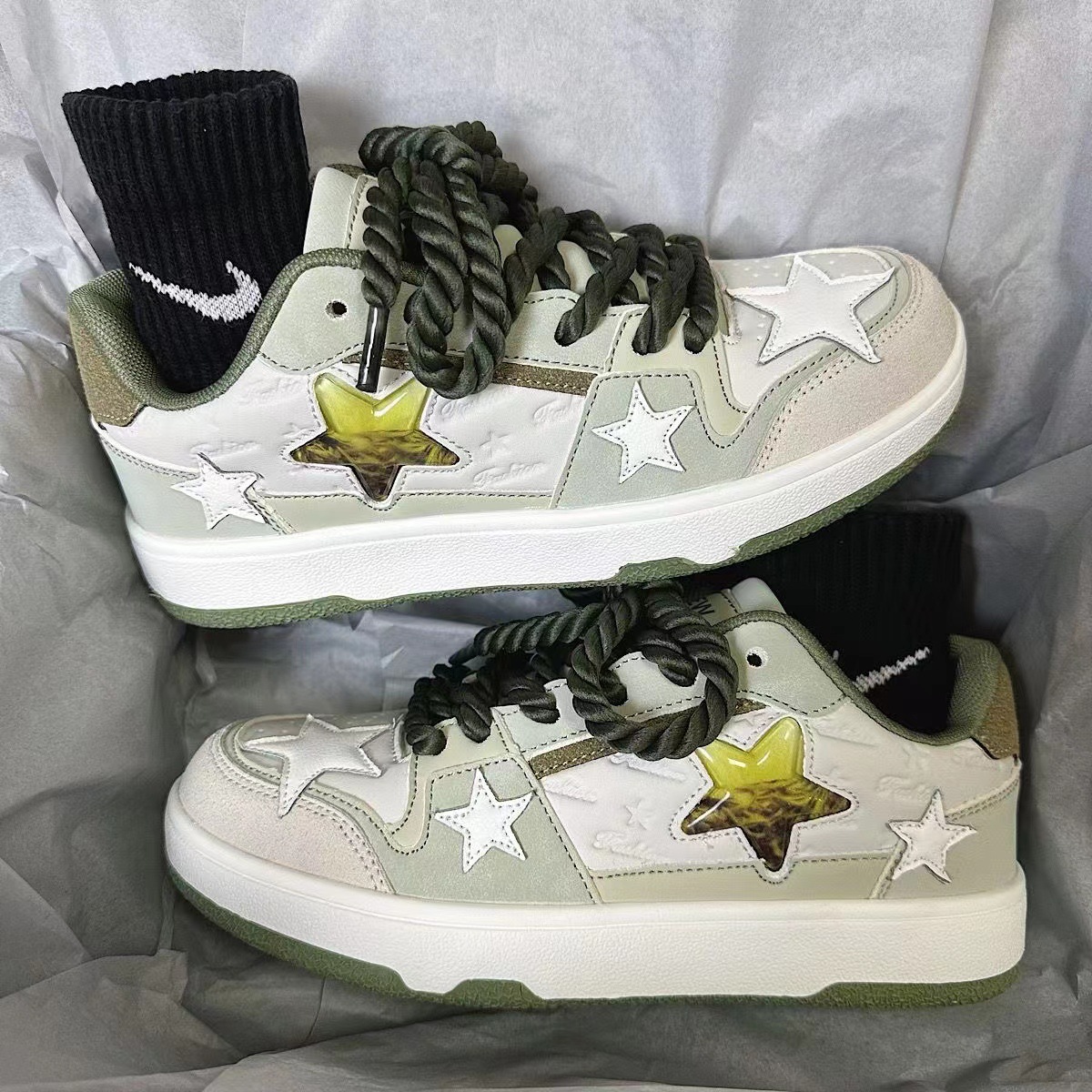 Men S Ddmysports And Women Lightweight Casual Green Star Shoes Outdoor Shoes tar hoes hoes