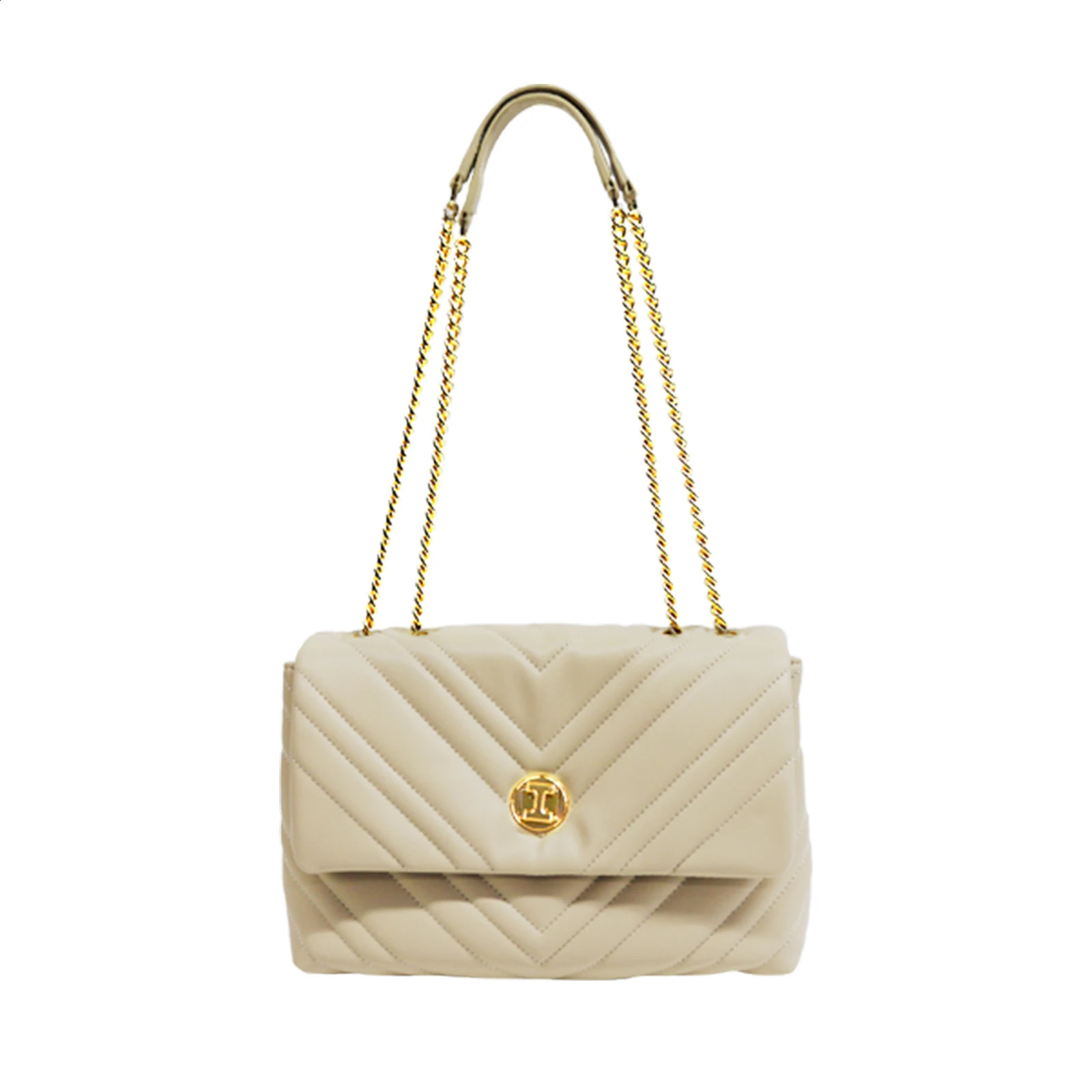 MIYA GARDEN Shoulder Fashion Stripe Chain Light Exquisite Lock Ladies Crossbody Leather Womens Bag 240725 8a5a - view 7
