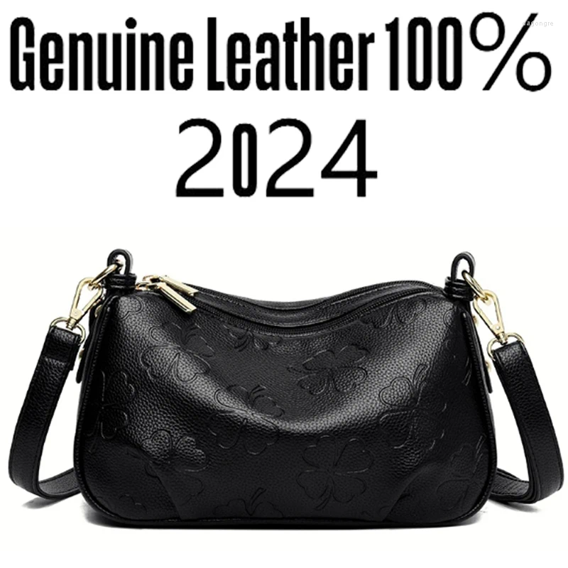Shoulder Bags Authentic Genuine Leather Women's Crossbody Bag Large Capacity Soft Women Female Tote Bolsas Sac
