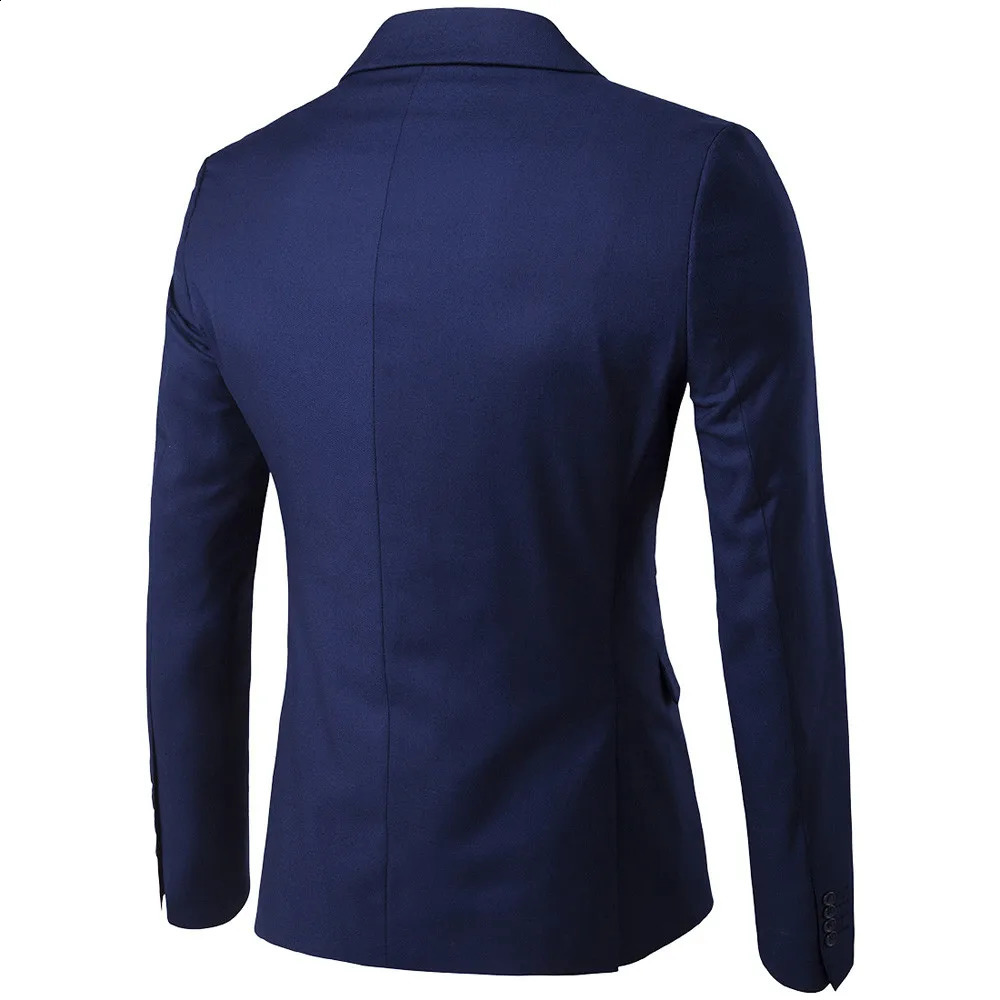 Fashion Formal Suit Temperament Men Blazer Pants Turndown Collar Pure Color Set Daily Business Party Wedding Outfit 240807