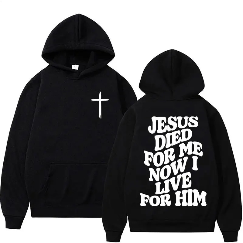 Aesthetic Christian Hoodie Streetwear Mens Jesus Letters Print Vintage Sweatshirt Unisex Fashion Casual Long Sleeve Hoodies Y2K 240921