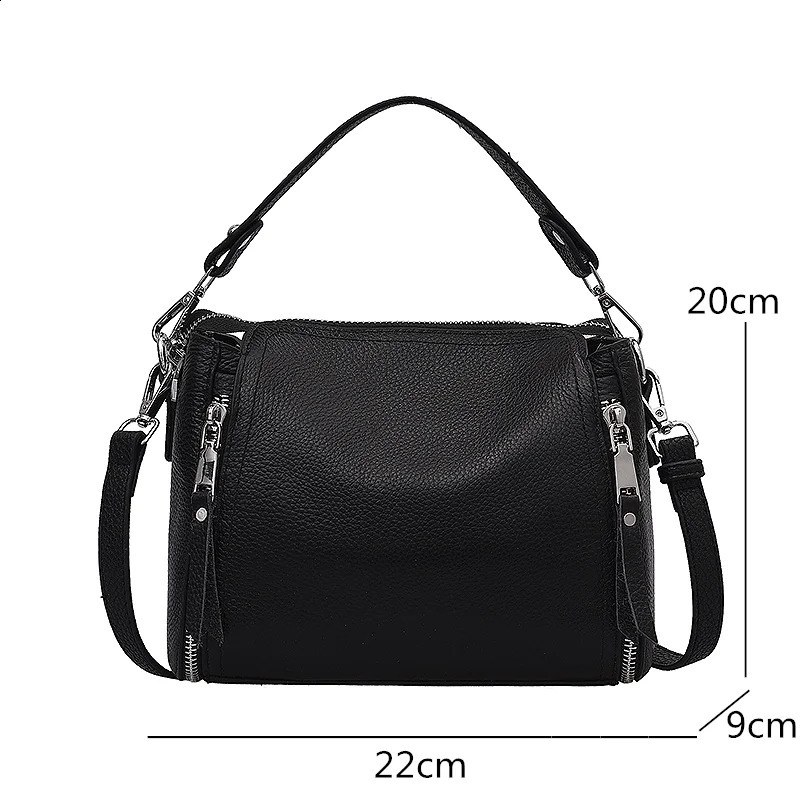 100% Genuine Leather Women Handbags Cowhide Shoulder bag Fashion y Ladies Messenger Bags High Quality Female Tote 250206
