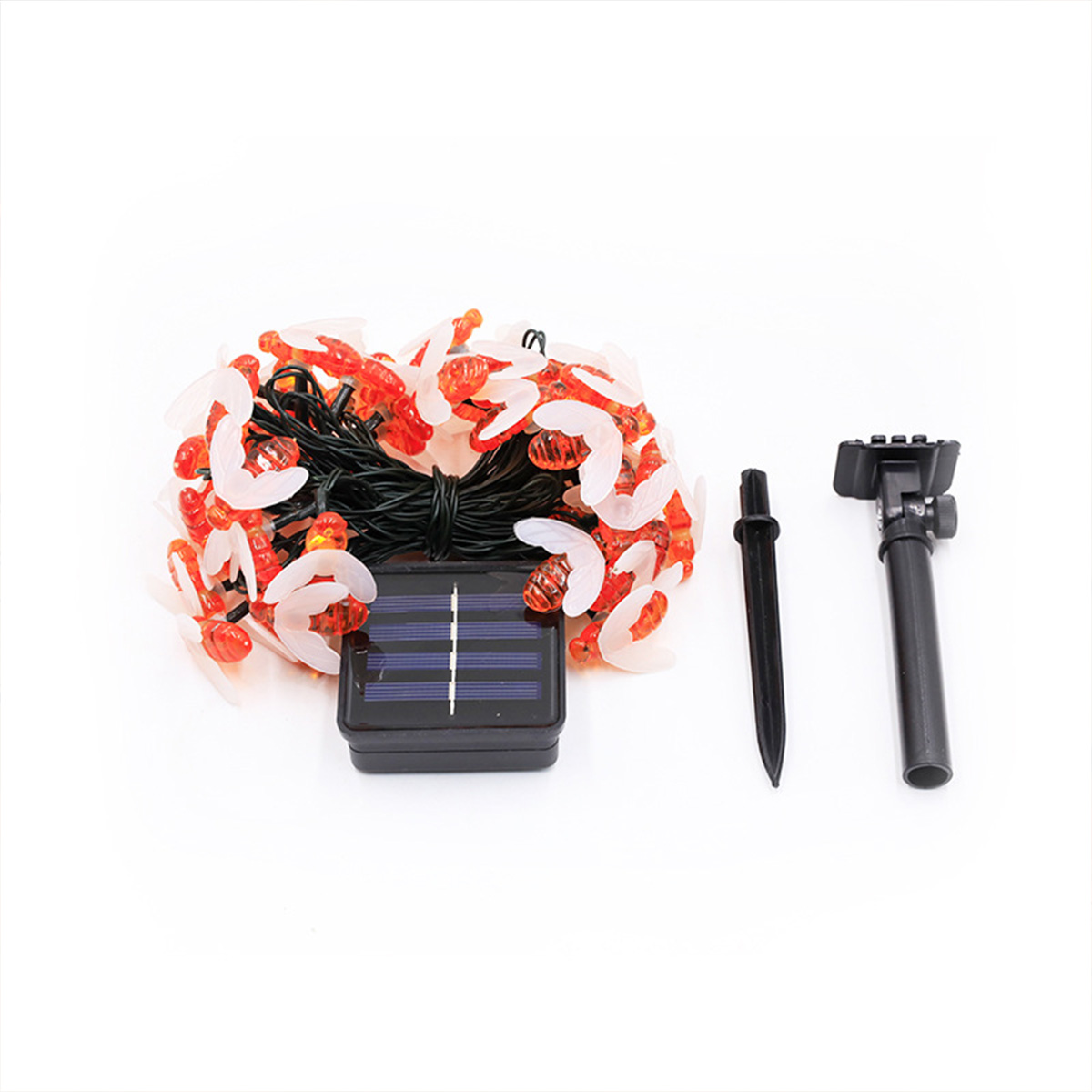 led solar bee light string patio outdoor waterproof decoration ambient light flashing lights string lights