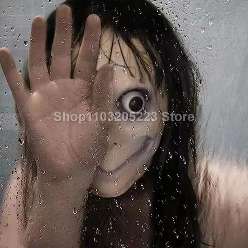 Halloween Devil Head Mask Long Wig creepy latex female mask suitable for role-playing party props 240724