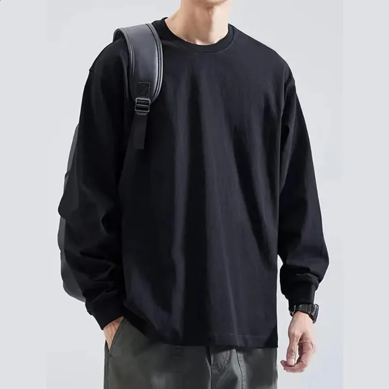 Mens T Shirts Casual Long Sleeve Cotton Moisture Wicking Heavyweight Tees Tanks Classic Loose Fit Tshirts for Men 240812