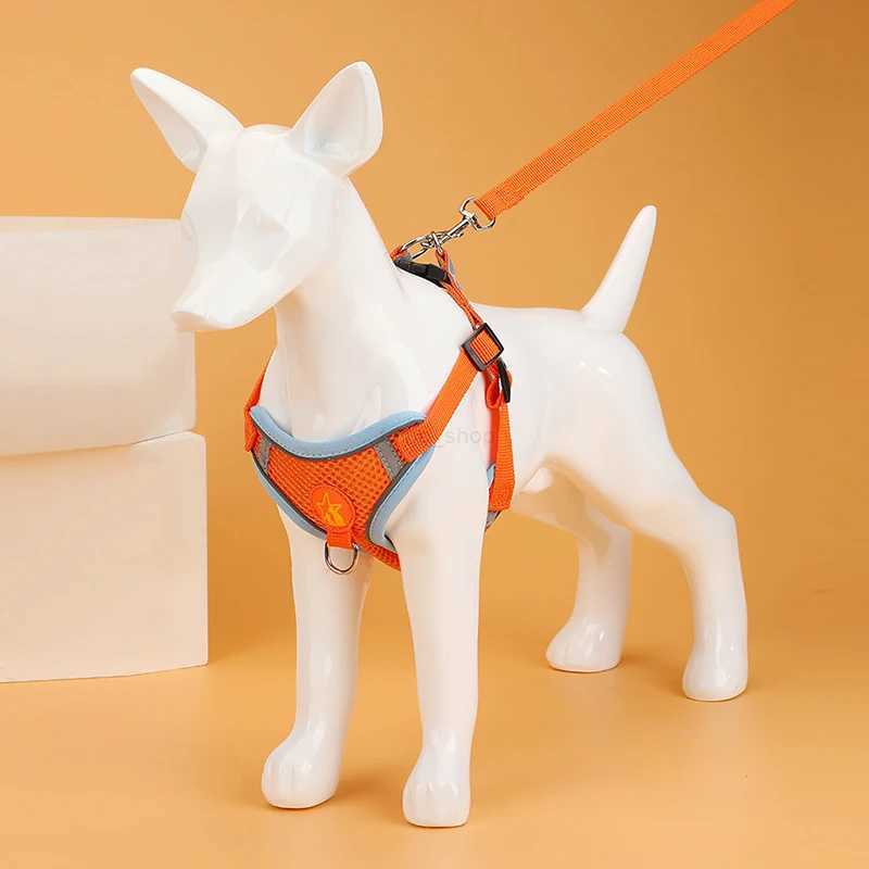 Chest Harness Pet Supplies Accessories Pet Chest Strap Braces Cat Dog Vest Breathable Reflective Walk Dog Chest Back Rope CollarL240725