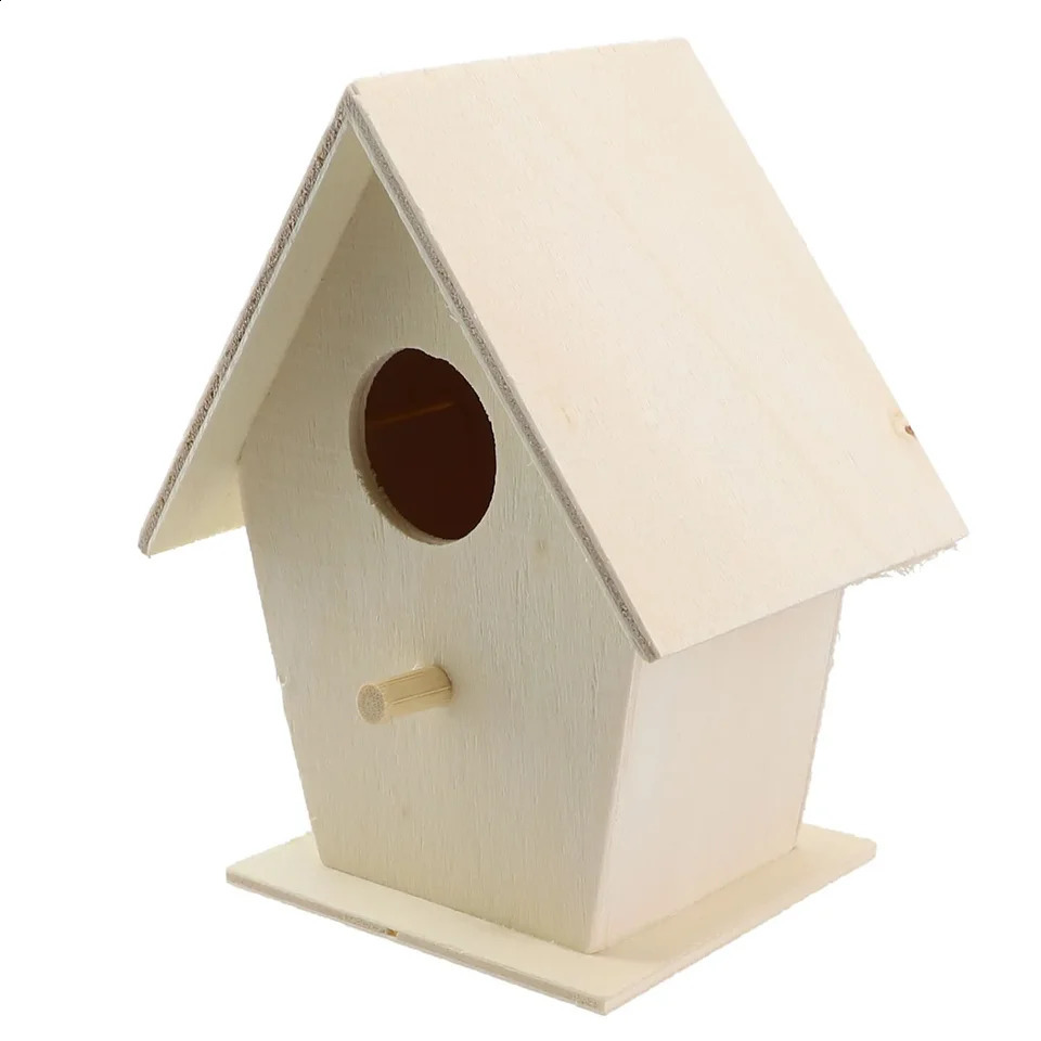 Birds Nest Garden Wooden Bird Cage Outdoor Hanging Bird House Box Garden Yard Decoration Pet Accessories Wooden Bird Cage 240724