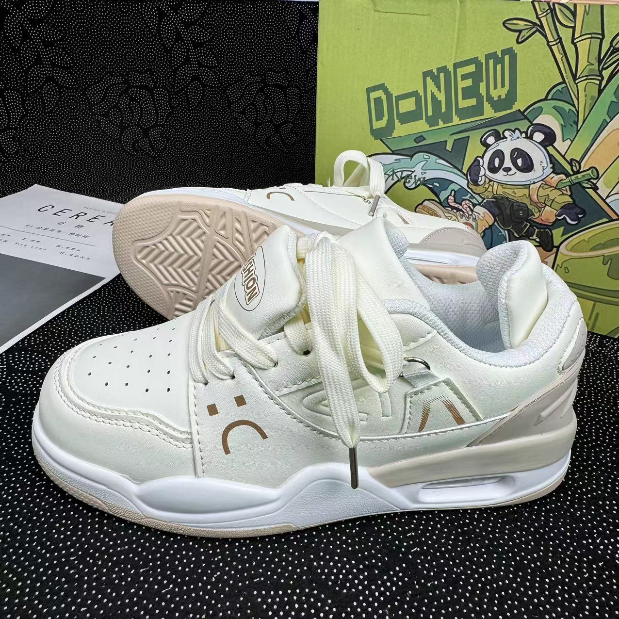 Men's and women's fresh and sweet thick soled casual shoes