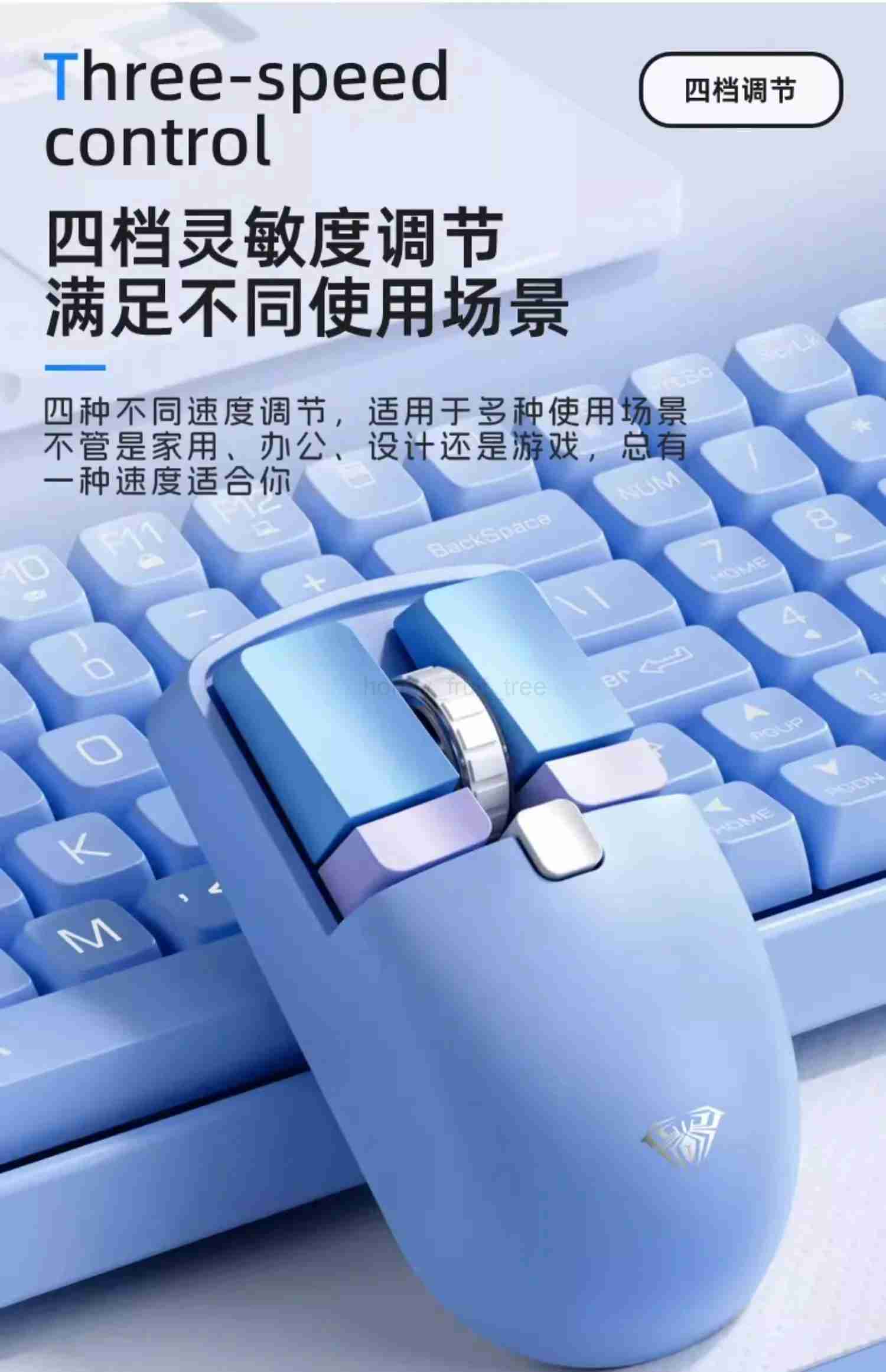 Aula Sc320 Mini Xiao Qiao Mouse Wireless Blurtooth 2.4ghz Two-Mode Three-Speed Control Erogonomics For Pc Computer Office GiftM240725