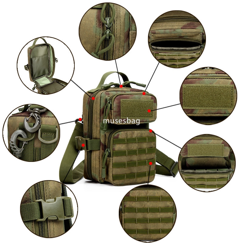 Sports outdoor tactical army camouflage small bag crossbody bag riding travel hanging bag manufacturers direct supply