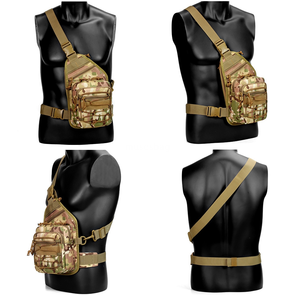 New sports outdoor tactical army camouflage chest bag crossbody bag riding travel hanging bag manufacturers directly supply